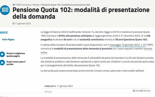 Pensione, Quota 102 Al Via: Le Istruzioni Dell'Inps Su Requisiti E Come ...